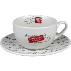 Konitz Coffee Bar Amore Mio Cappuccino Cups & Saucers Set